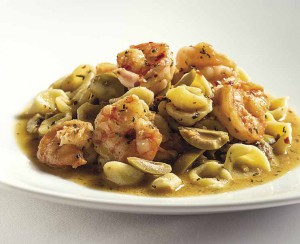 Orecchiette with Shrimp, Rosemary, and Green Olives
