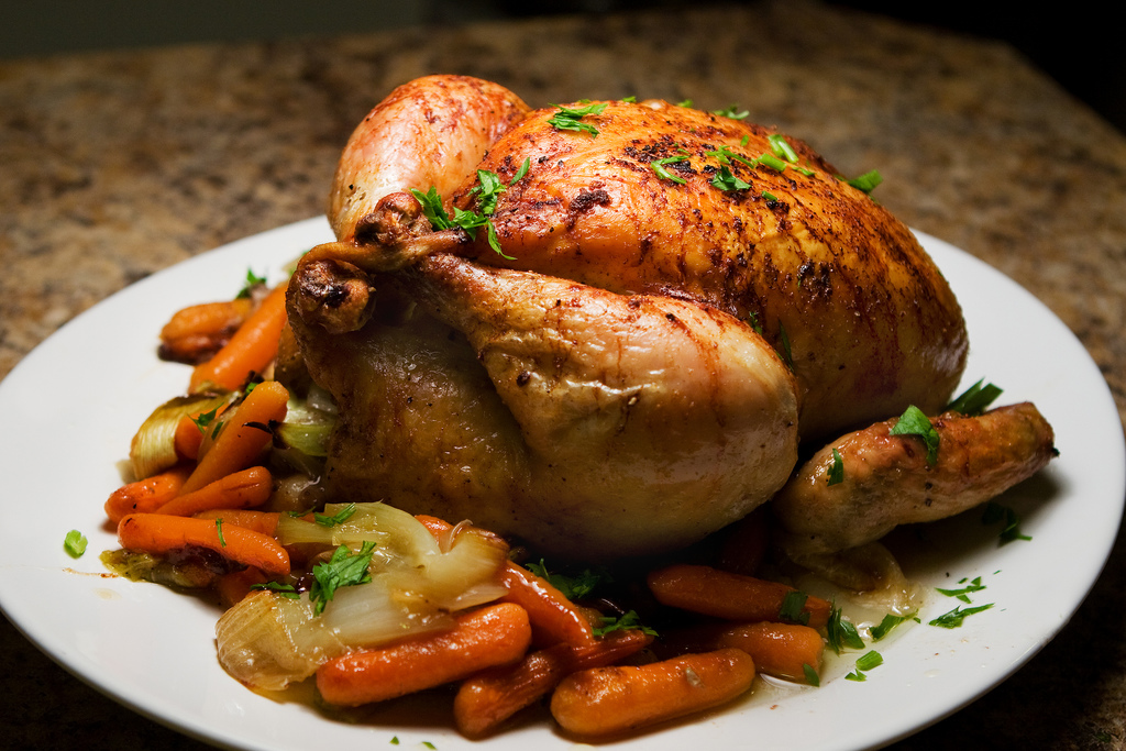 roasted chicken dinner