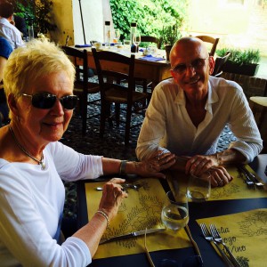 Our guide, Treviso resident Vern Willey with Sally Anderson