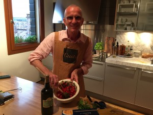 Vern Willey, formerly of Connecticut, making Italian Truck Driver Pasta Sauce