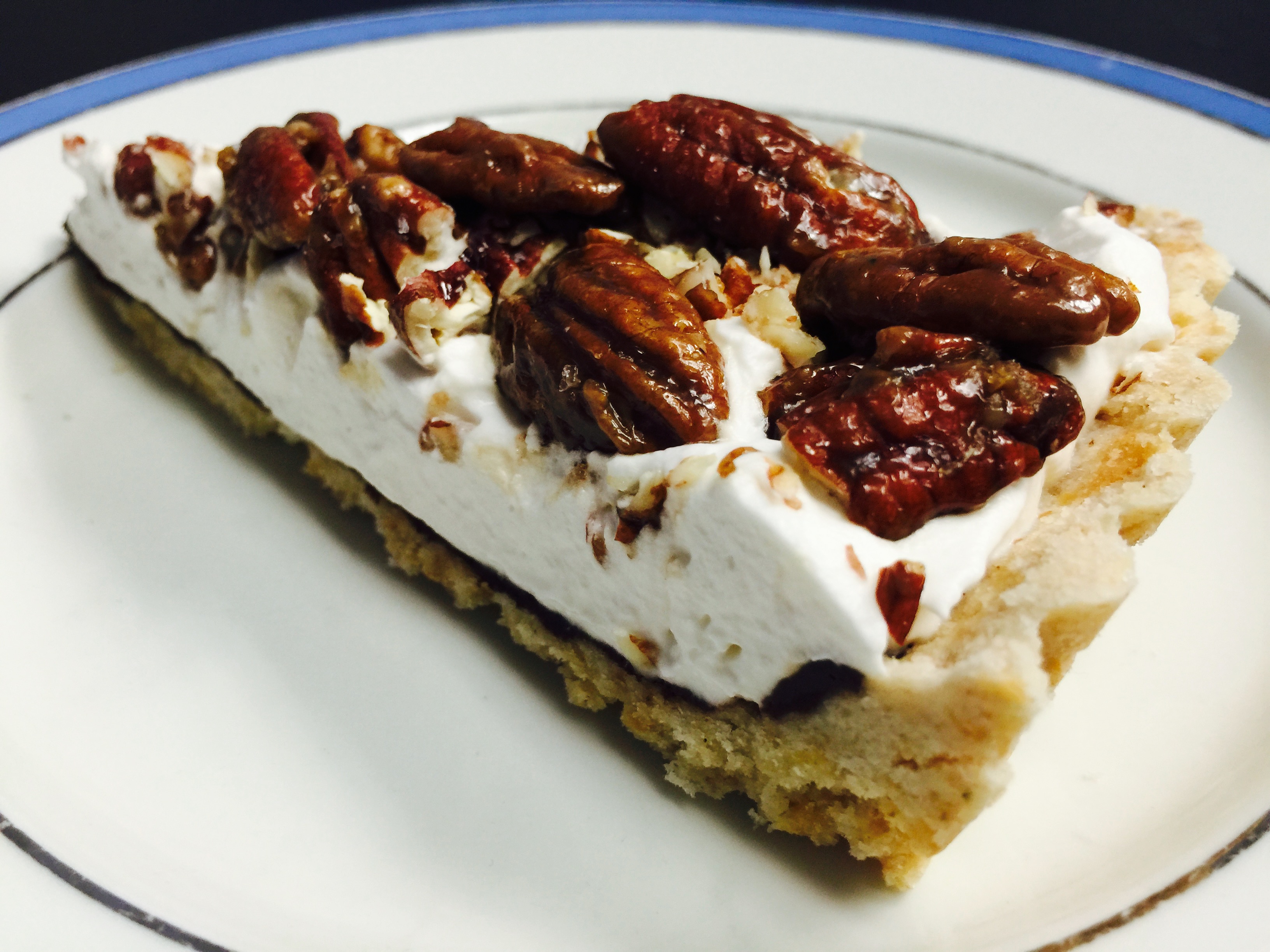 A Food Schmooze® Original! Brown-Butter Shortbread Pecan Pie with Double Cream Filling · Faith Middl