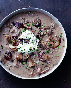 Saveur Soups and Stews roasted mushroom soup recipe