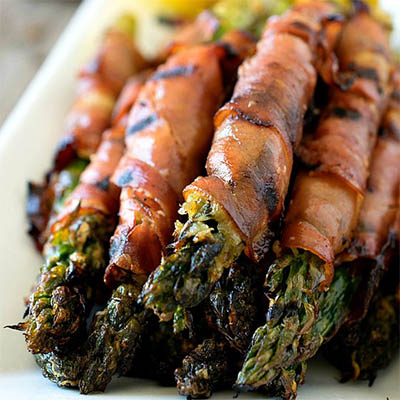 Parmesan-Coated Asparagus Wrapped in Prosciutto · Faith Middleton's Food Schmooze