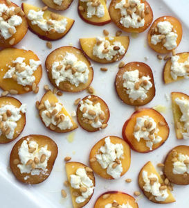 peaches with goat cheese honey recipe_recipe