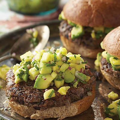 Caribbean Black Bean Burger · Faith Middleton's Food Schmooze