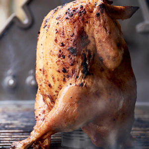Hickory-Smoked Beer Can Chicken from WEBER’S GREATEST HITS by Ray Kachatorian. Copyright © 2017 by Ray Kachatorian. Used by permission of Houghton Mifflin Harcourt. All rights reserved