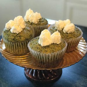 Kale Cupcakes with Orange Icing