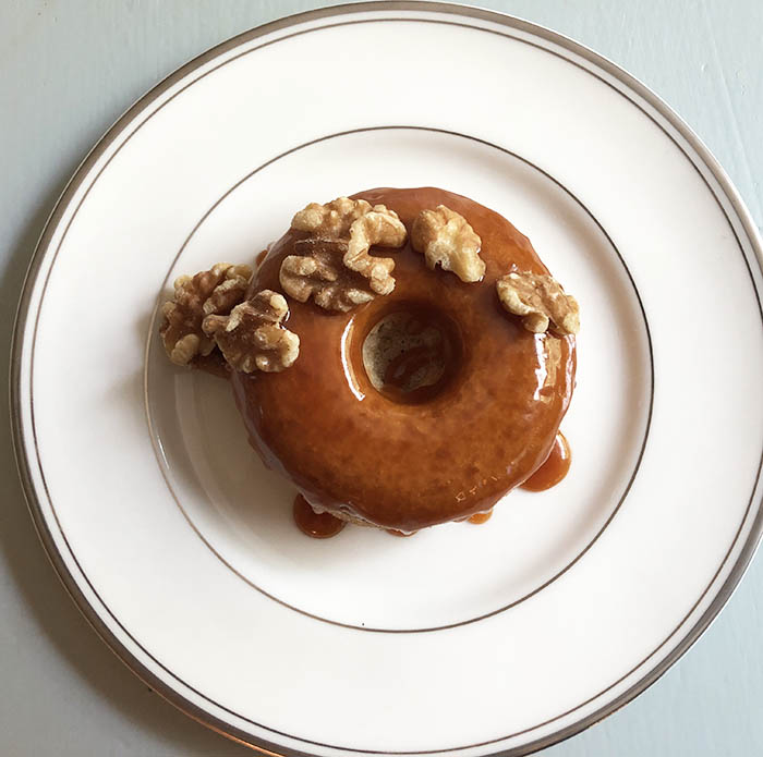 Boozy Rum Caramel Doughnut with Walnuts “The Faith Doughnut”