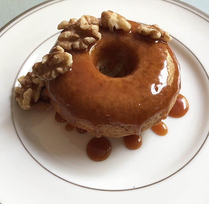 Boozy Rum Caramel Doughnut with Walnuts “The Faith Doughnut”