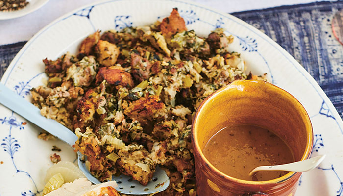 Now & Again_Julia Turshen_Sheet Pan Bread Stuffing_recipe