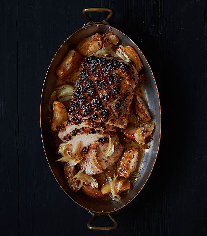 Bourbon-Roasted Pork Loin recipe (c) Ellen Silverstein