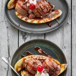 Banana Splits with Caramel Sauce recipe from Weber’s Ultimate Grilling © 2019 by Jamie Purviance. Photography © 2019 by Ray Kachatorian. Reproduced by permission of Houghton Mifflin Harcourt. All rights reserved